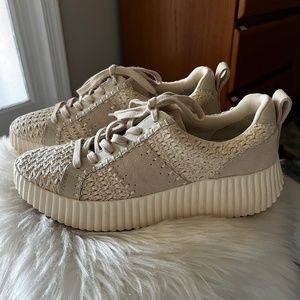 Womens Dolce Vita Platform Sneaker Sandstone Knit (Ivory) Size 9 *NWOT*